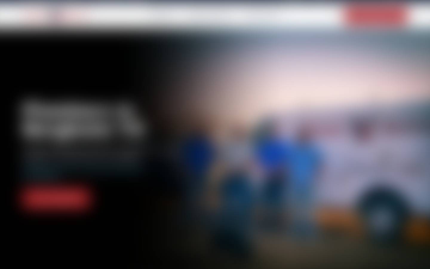 First screen of the Plumber, town 3 page at 1440 pixels wide, blurred so only the layout shows